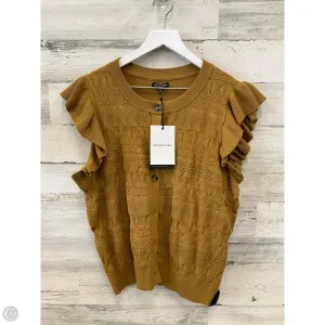 Sweater Short Sleeve By Who What Wear In Tan, Size: Xxl
