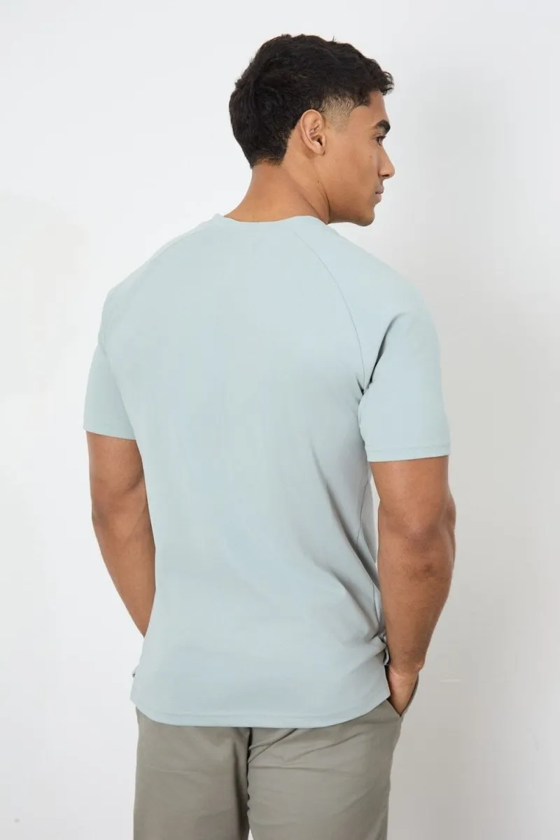 Textured Jersey T-Shirt in Sage
