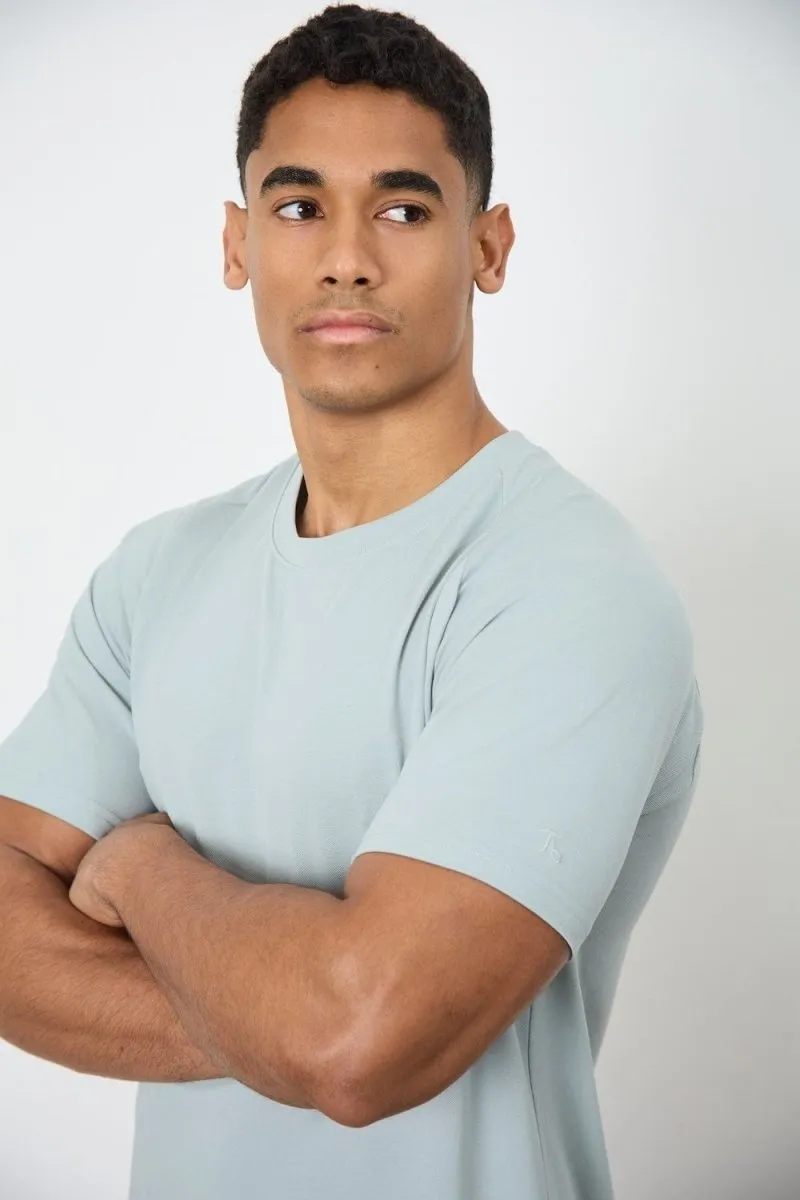 Textured Jersey T-Shirt in Sage
