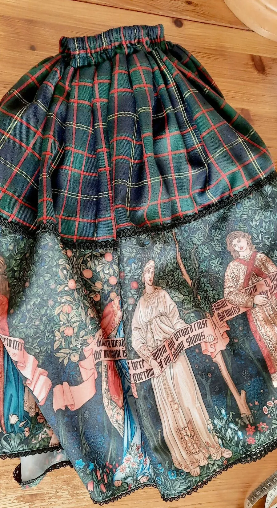 The Orchard Plaid Full Shirring Skirt