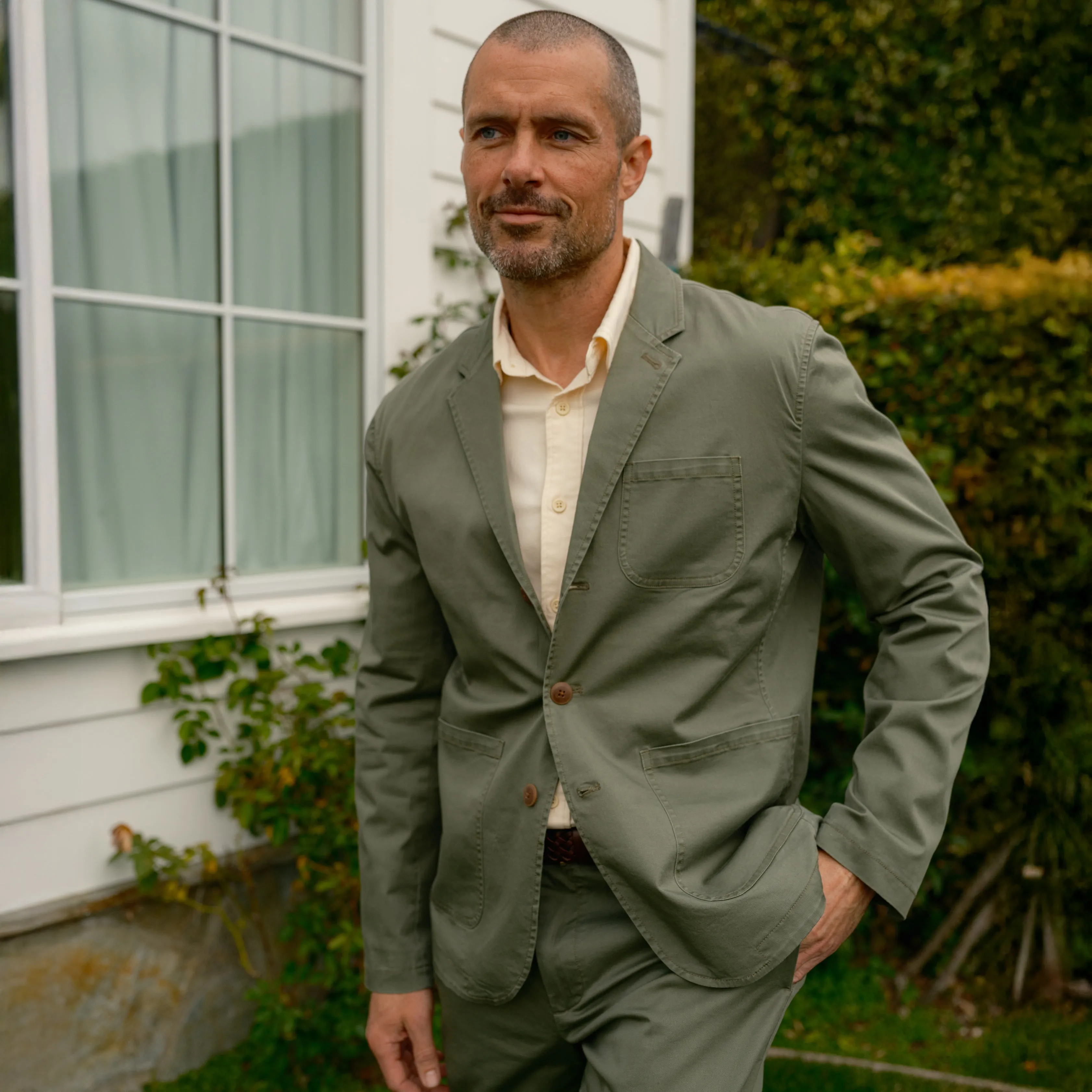 Thompson Flex Stretch Blazer - Olivine