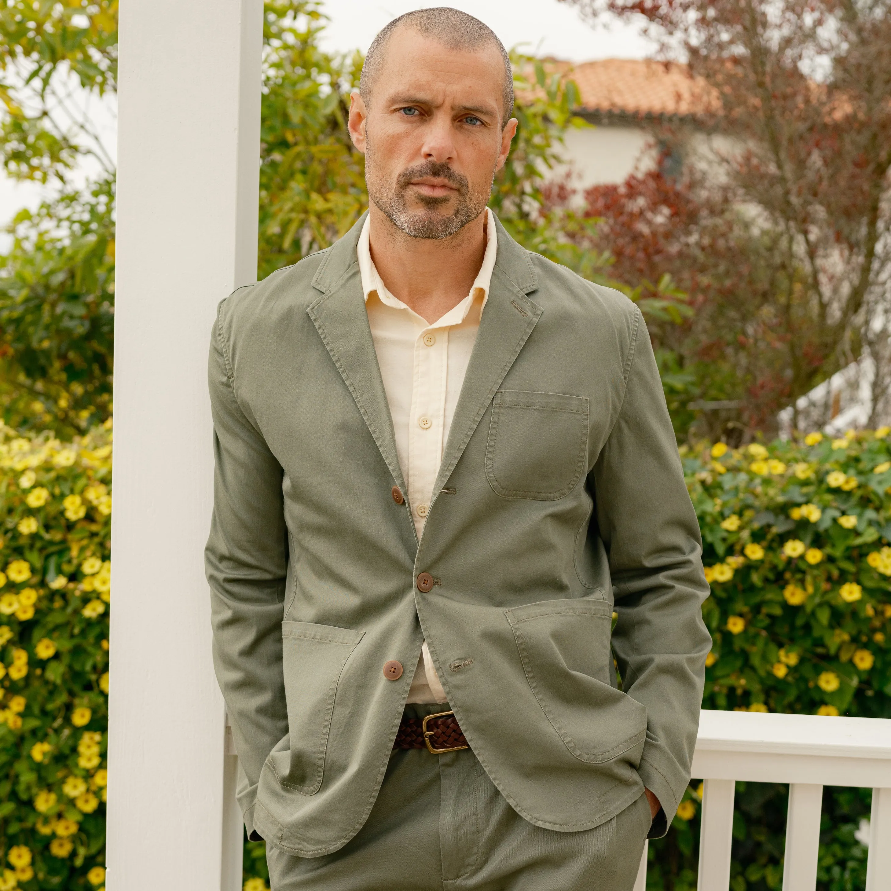 Thompson Flex Stretch Blazer - Olivine