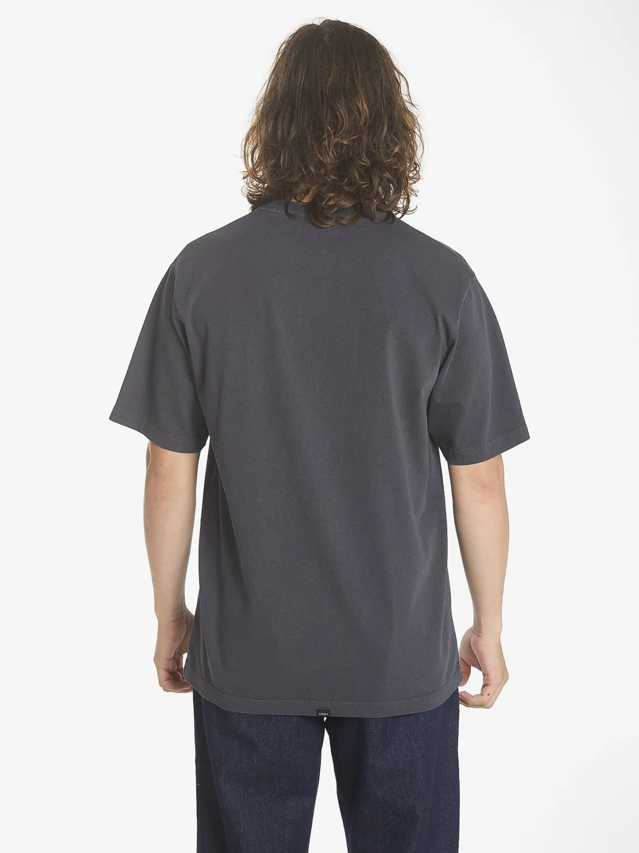 Thrills Union Oversize Fit Pocket Tee - Dark Charcoal