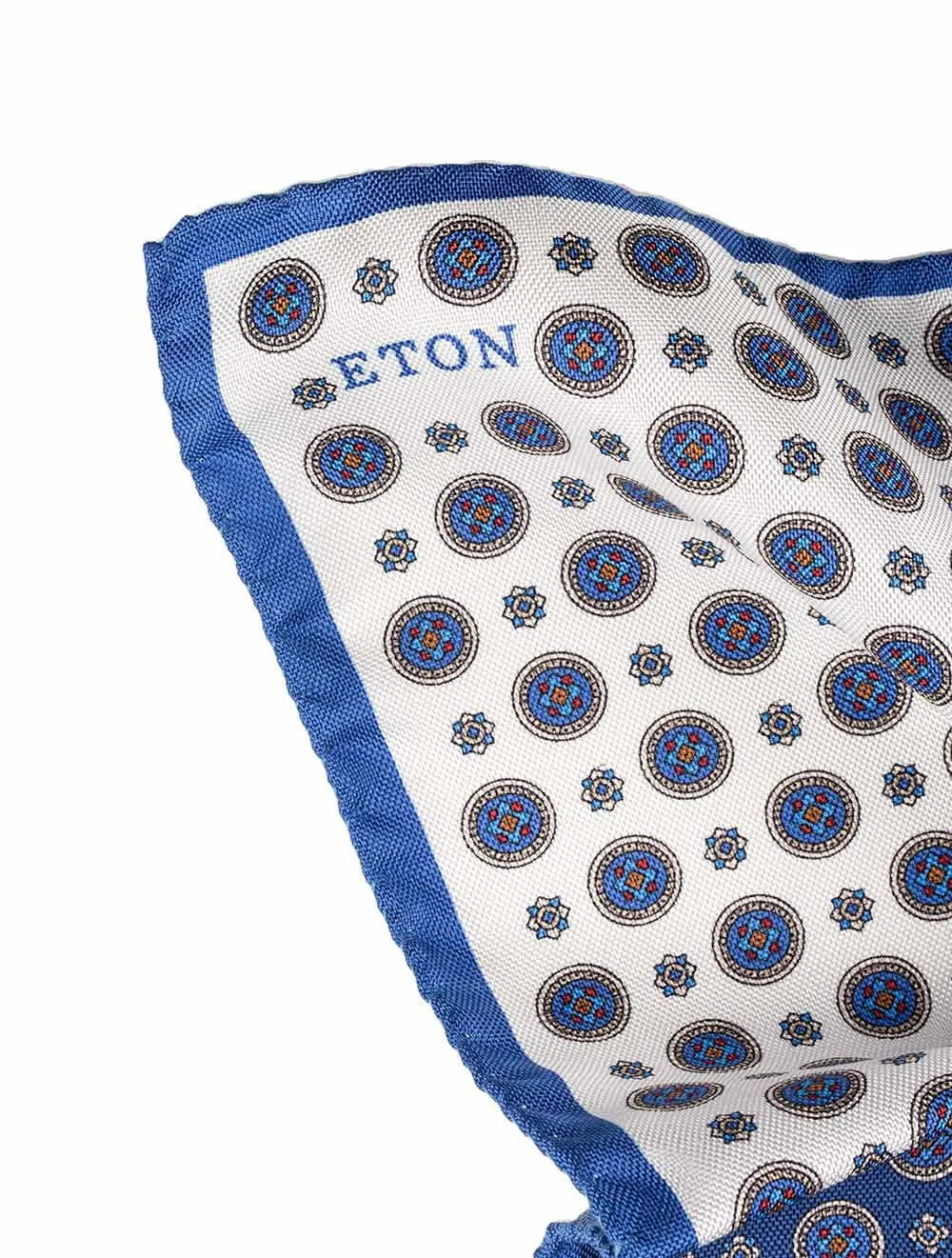 Tile Silk Pocket Square - Navy