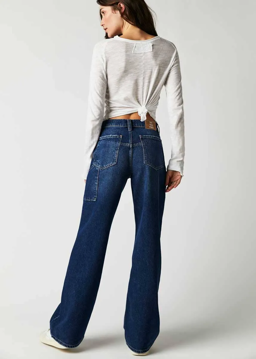 Tinsley Baggy High-Rise Jeans - Dark Romance
