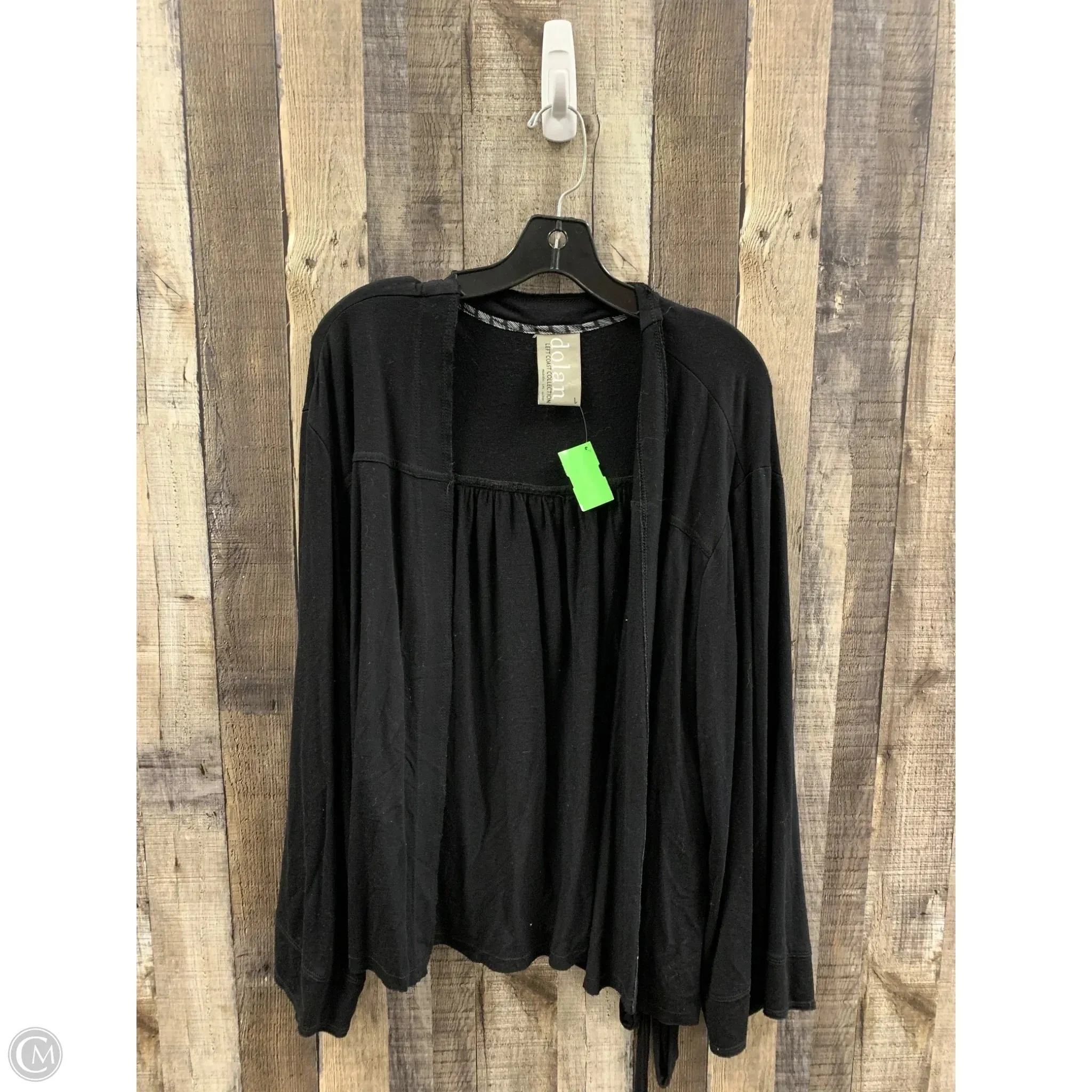 Top Long Sleeve By Dolan Left Coast In Black, Size: L