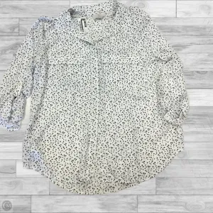 Top Long Sleeve By Loft In Polkadot Pattern, Size: Lp