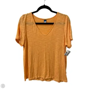 Top Short Sleeve Basic By Old Navy In Orange, Size: M