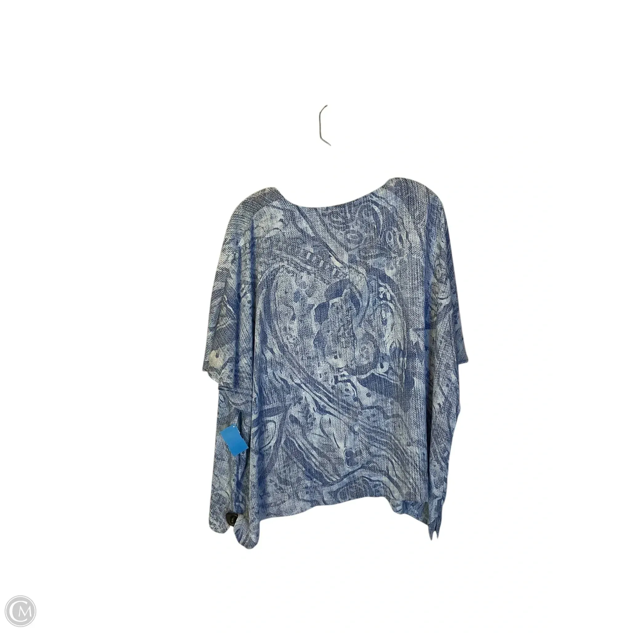 Top Short Sleeve By Chicos In Blue, Size: Xxl
