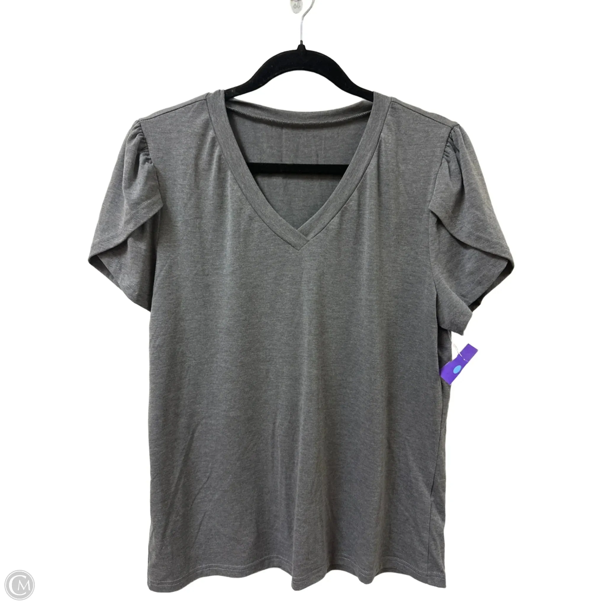 Top Short Sleeve By Clothes Mentor In Grey, Size: M