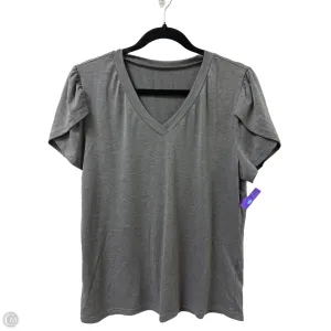 Top Short Sleeve By Clothes Mentor In Grey, Size: M