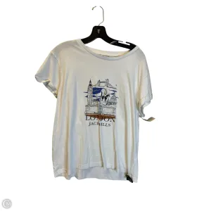 Top Short Sleeve By Clothes Mentor In White, Size: L
