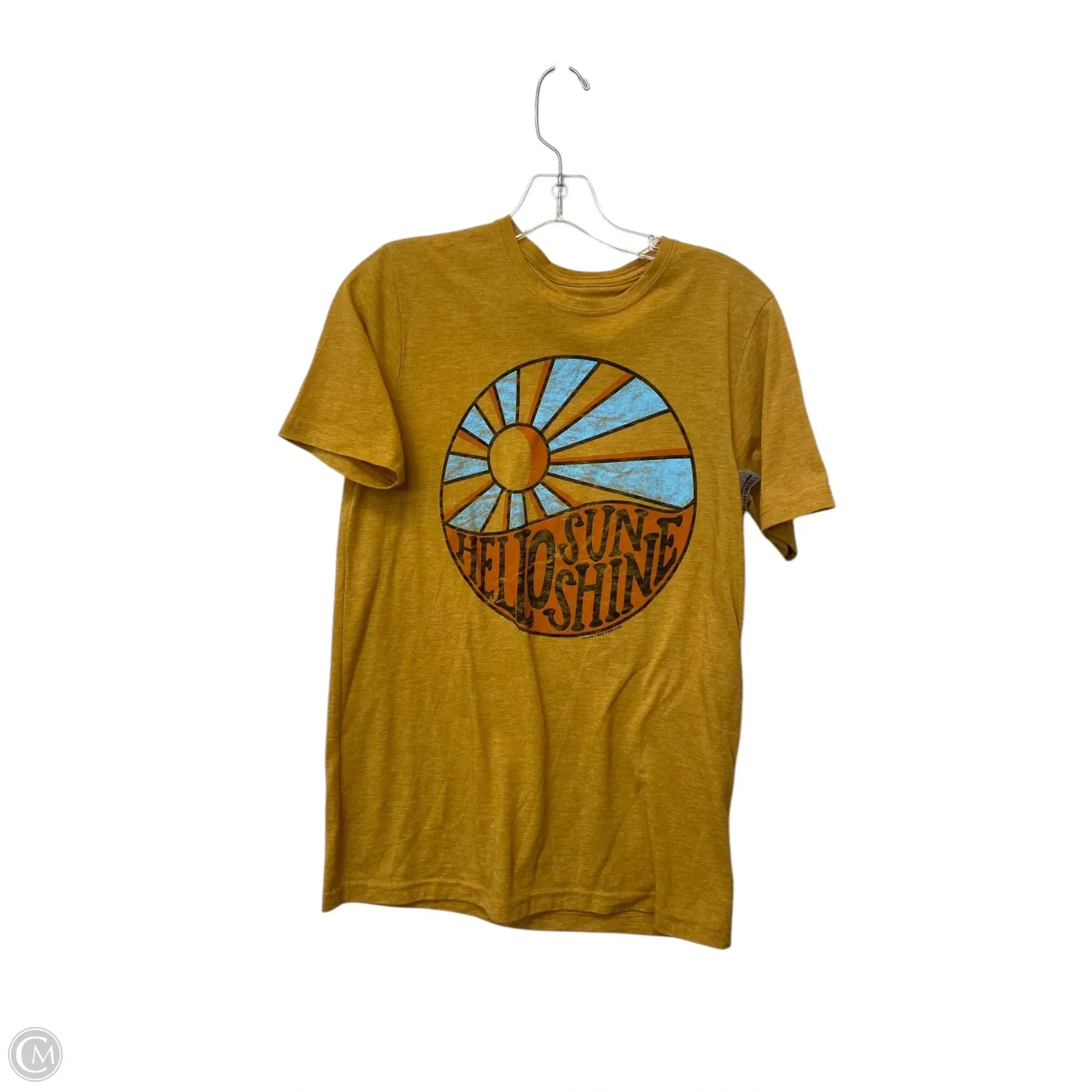 Top Short Sleeve By Clothes Mentor In Yellow, Size: S