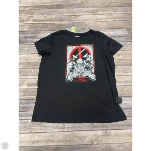 Top Short Sleeve By Cme In Black, Size: 1x