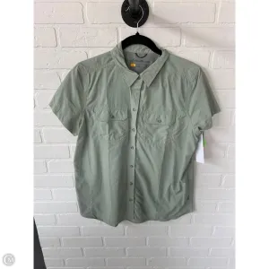 Top Short Sleeve By Eddie Bauer In Green, Size: M