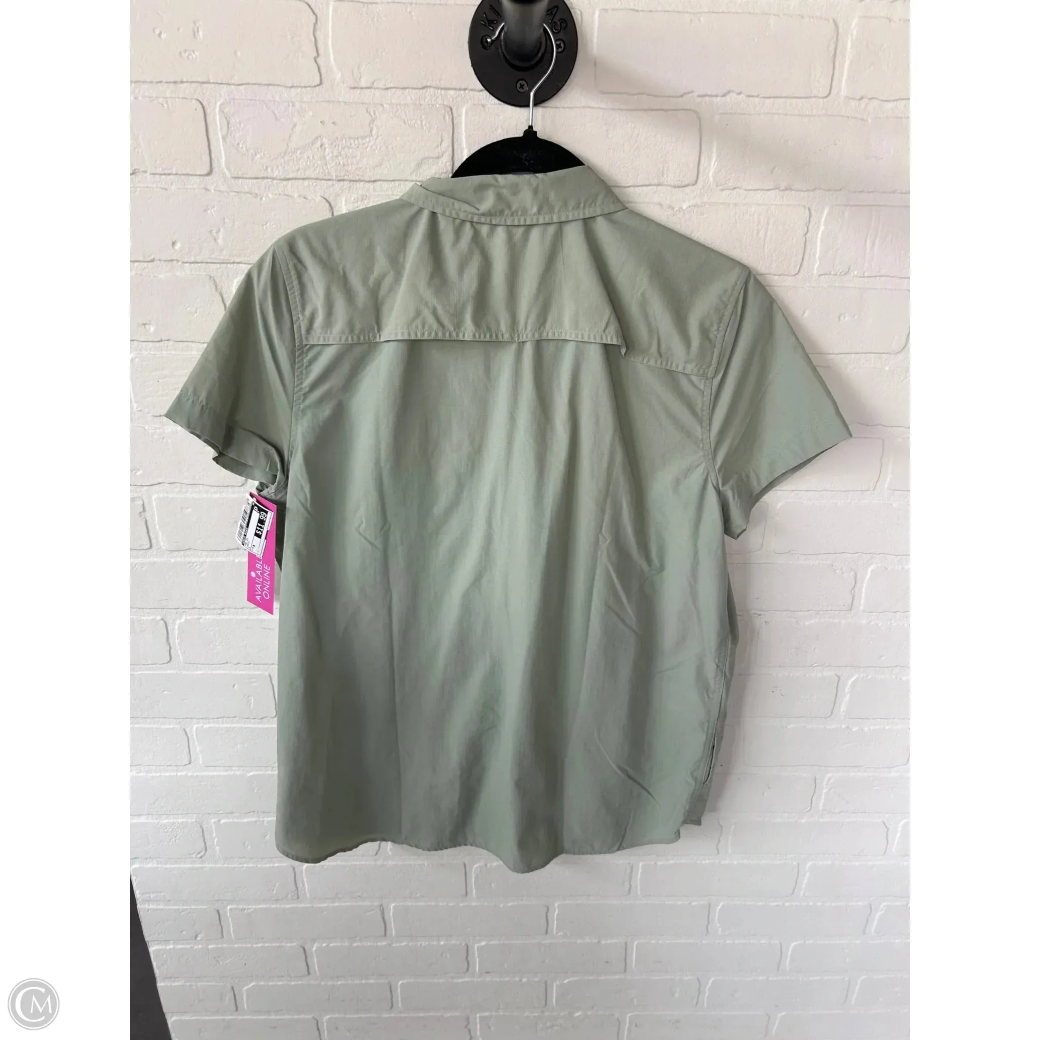 Top Short Sleeve By Eddie Bauer In Green, Size: M