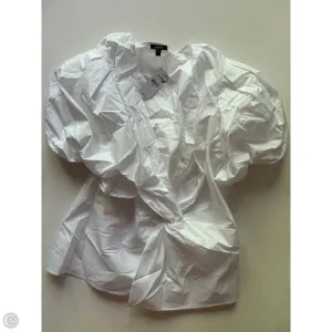 Top Short Sleeve By Express In White, Size: L