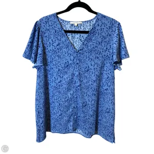 Top Short Sleeve By Fun 2 Fun In Blue, Size: Xl