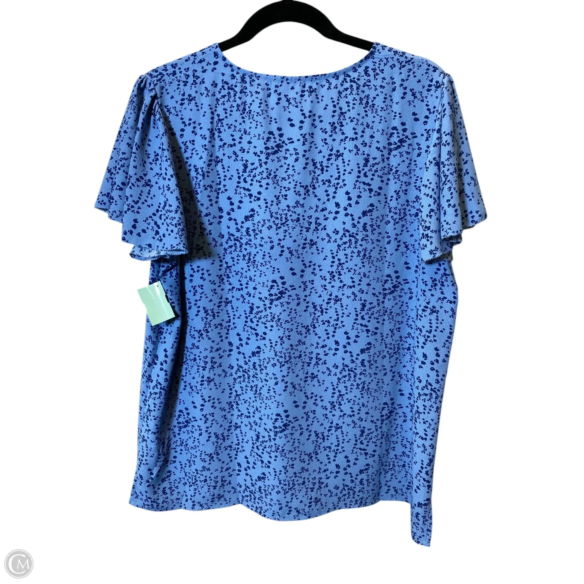 Top Short Sleeve By Fun 2 Fun In Blue, Size: Xl