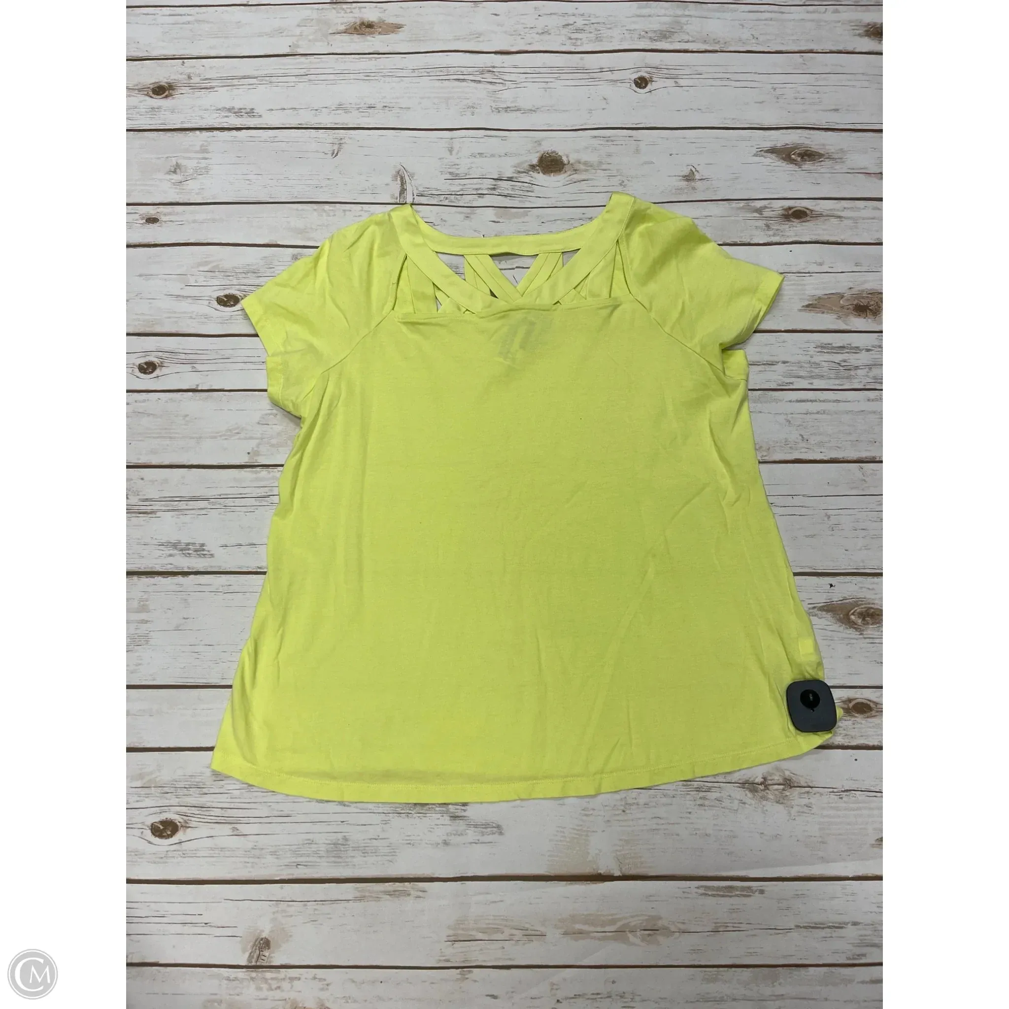Top Short Sleeve By Lane Bryant In Yellow, Size: L