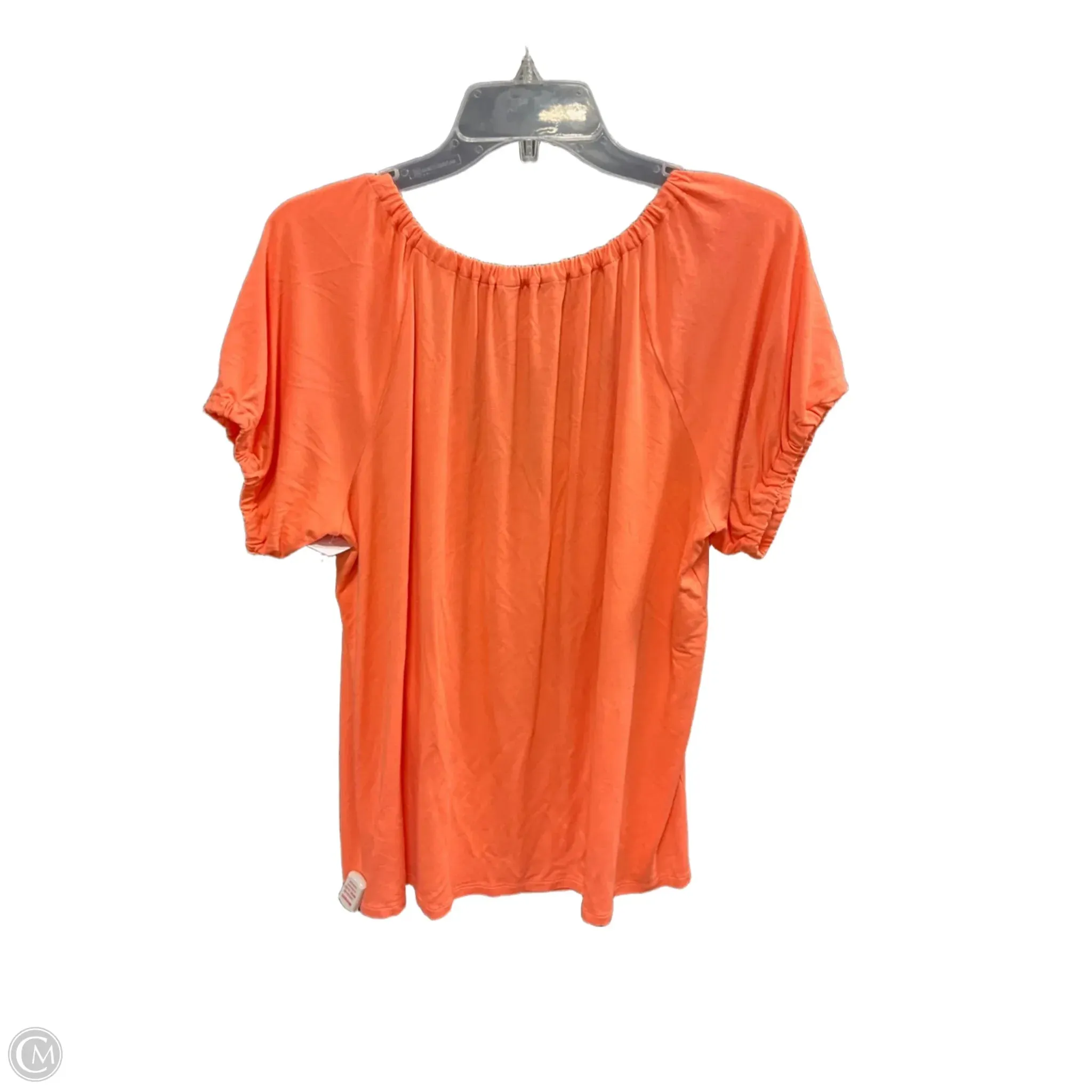 Top Short Sleeve By Lauren By Ralph Lauren In Orange, Size: Xl