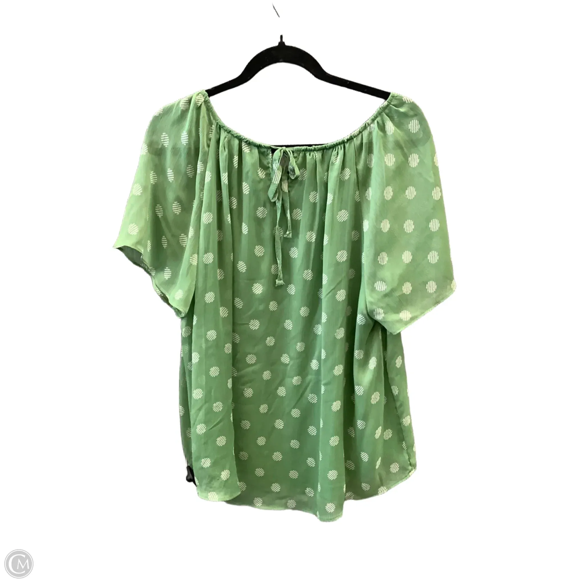 Top Short Sleeve By Lc Lauren Conrad In Green, Size: Xl
