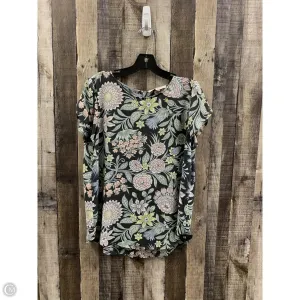 Top Short Sleeve By Loft In Multi-colored, Size: M