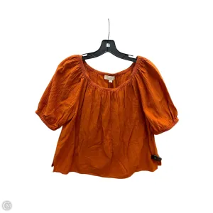 Top Short Sleeve By Loft In Orange, Size: M