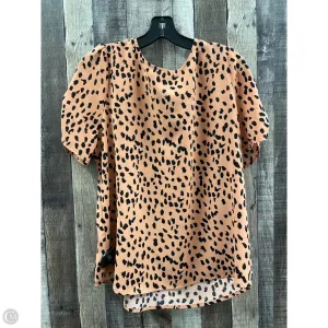 Top Short Sleeve By Papermoon In Animal Print, Size: L
