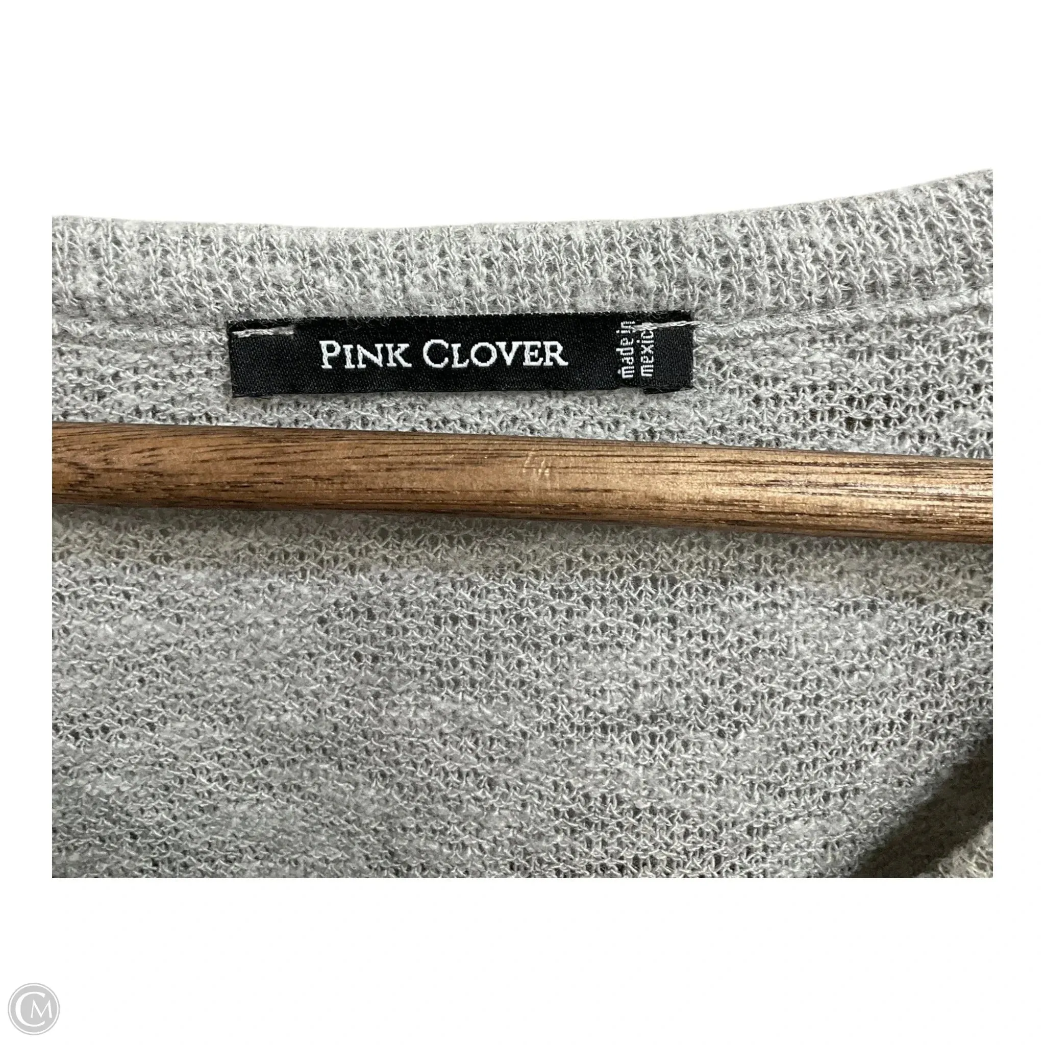 Top Short Sleeve By Pink Clover In Grey, Size: L