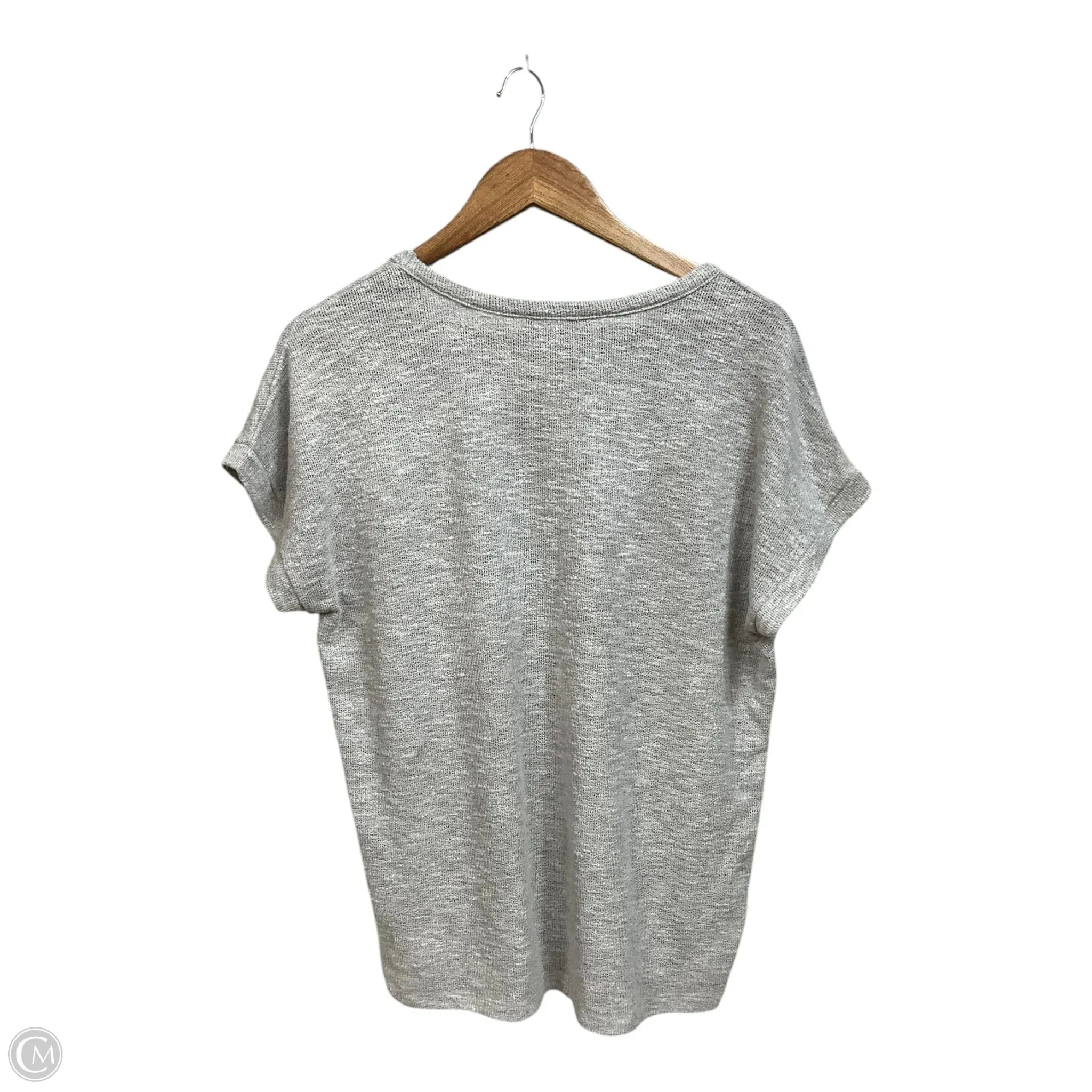 Top Short Sleeve By Pink Clover In Grey, Size: L