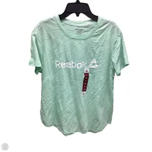 Top Short Sleeve By Reebok In Green, Size: S