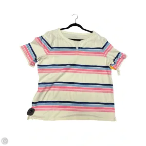 Top Short Sleeve By Talbots In White, Size: 2x