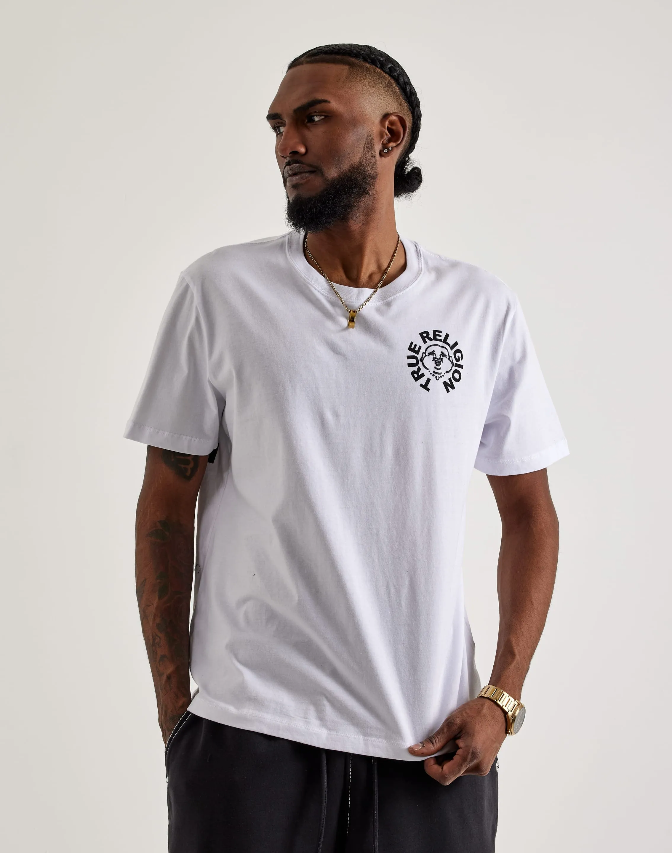 True Religion Buddha Face Tee