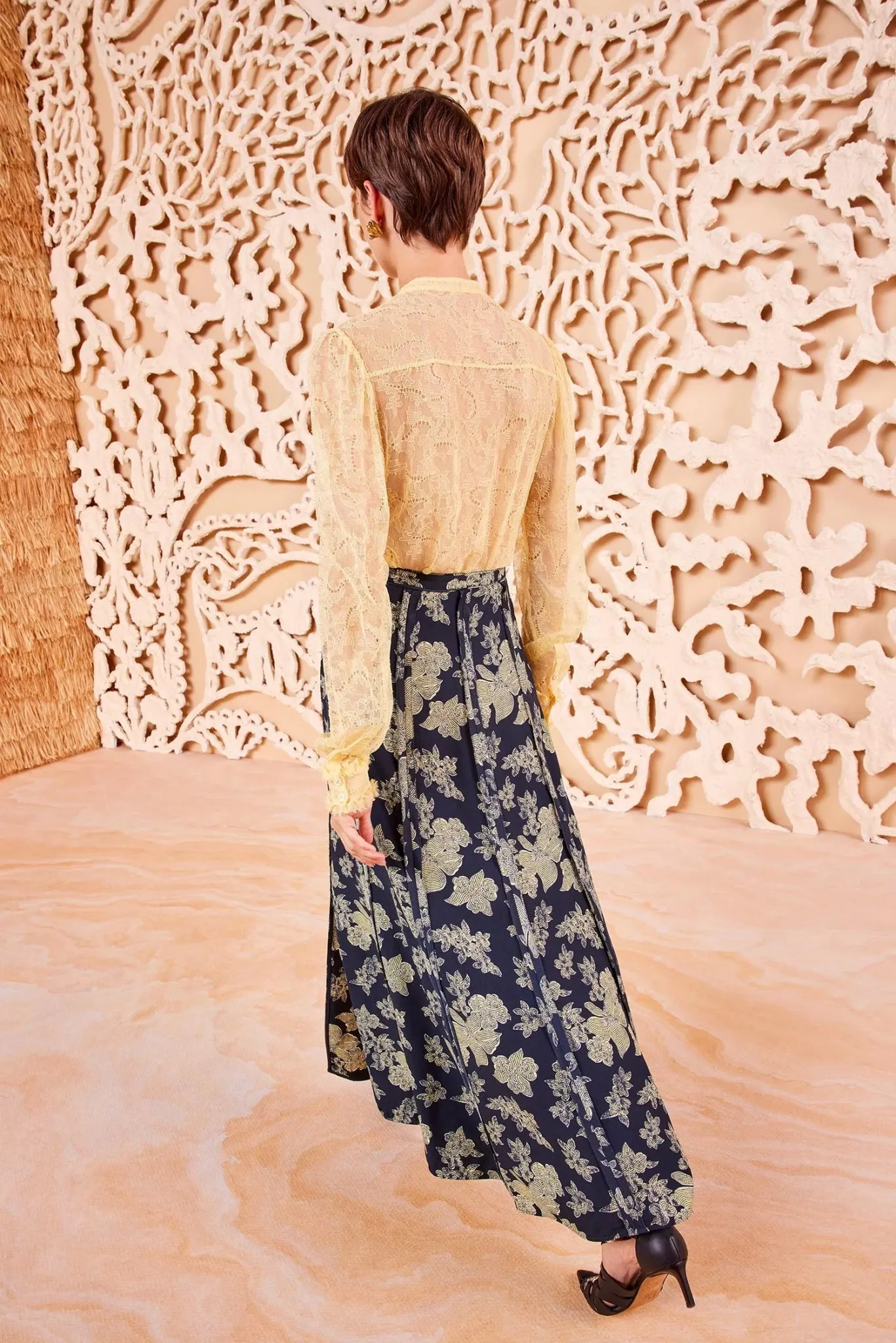 Ulla Johnson - Minuit Blue Floral Neema Skirt