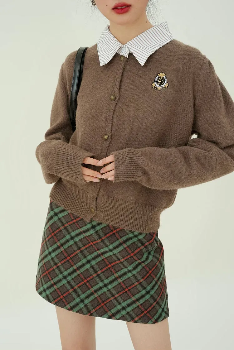 Varsity Faux Layered Cardigan (3 Colors)