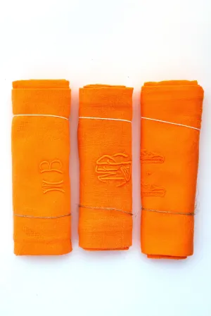 Vintage Hand Dyed Orange Napkin