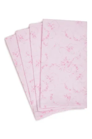Vintage-Inspired Linen Napkins - Set of 4