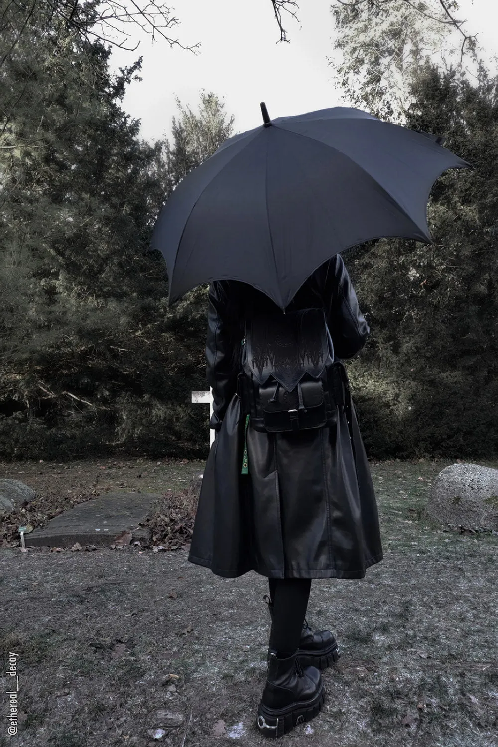 Wednesday Funeral Procession Umbrella [BLACK]