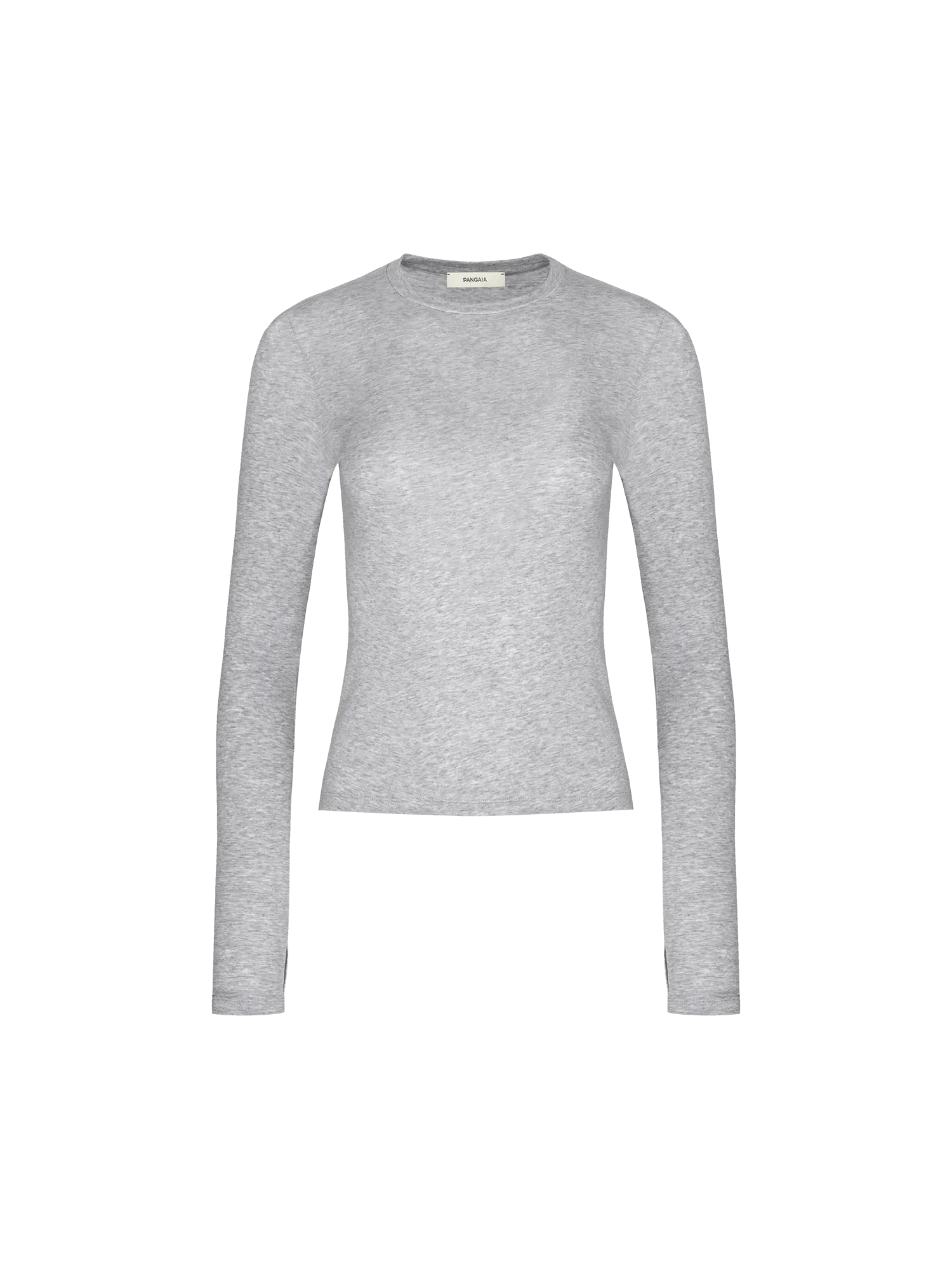 Womens 365 Cotton-Stretch Long-Sleeved Top—grey-marl