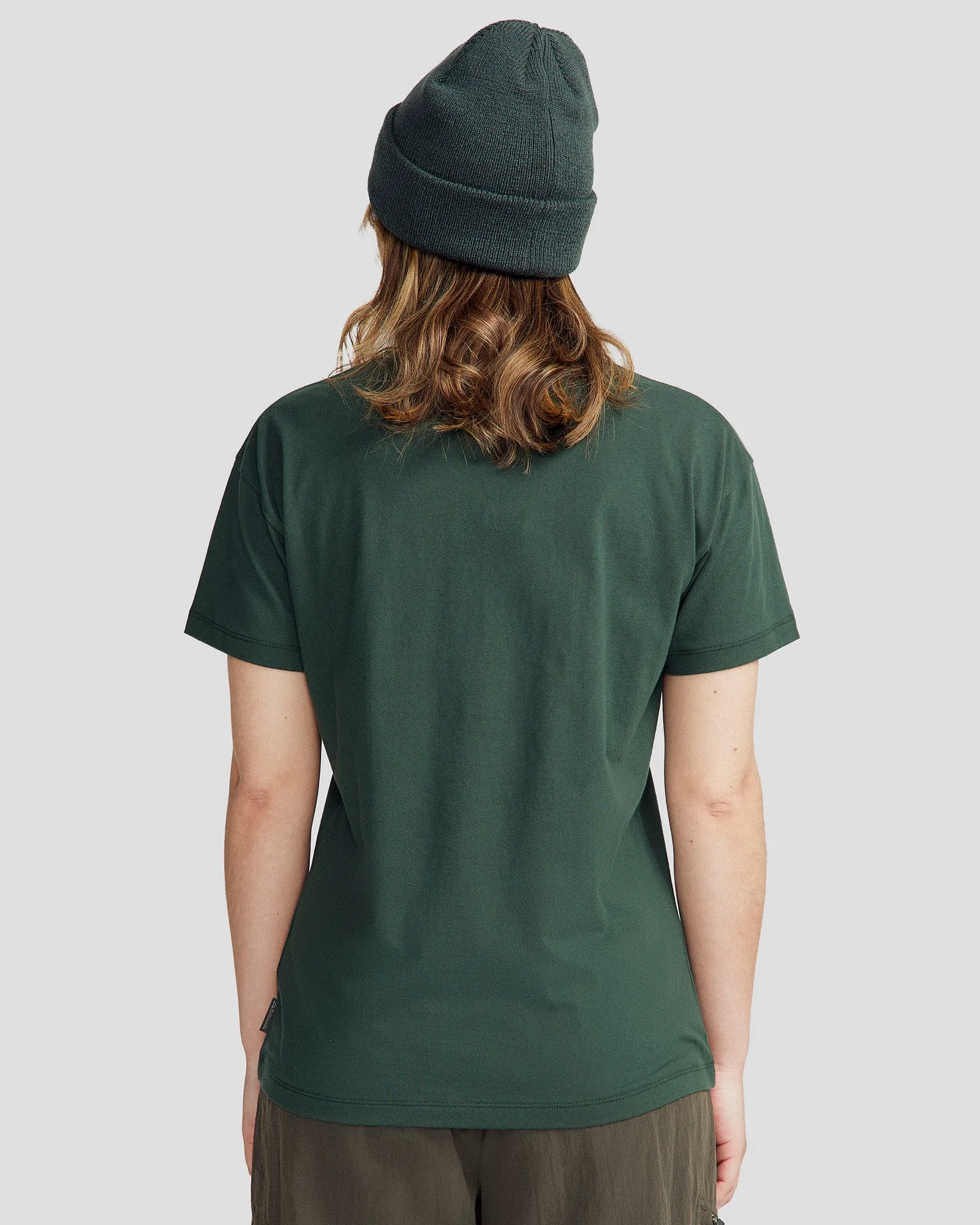 Women's Mountain Sunset Organic Cotton T-shirt - Deep Forest