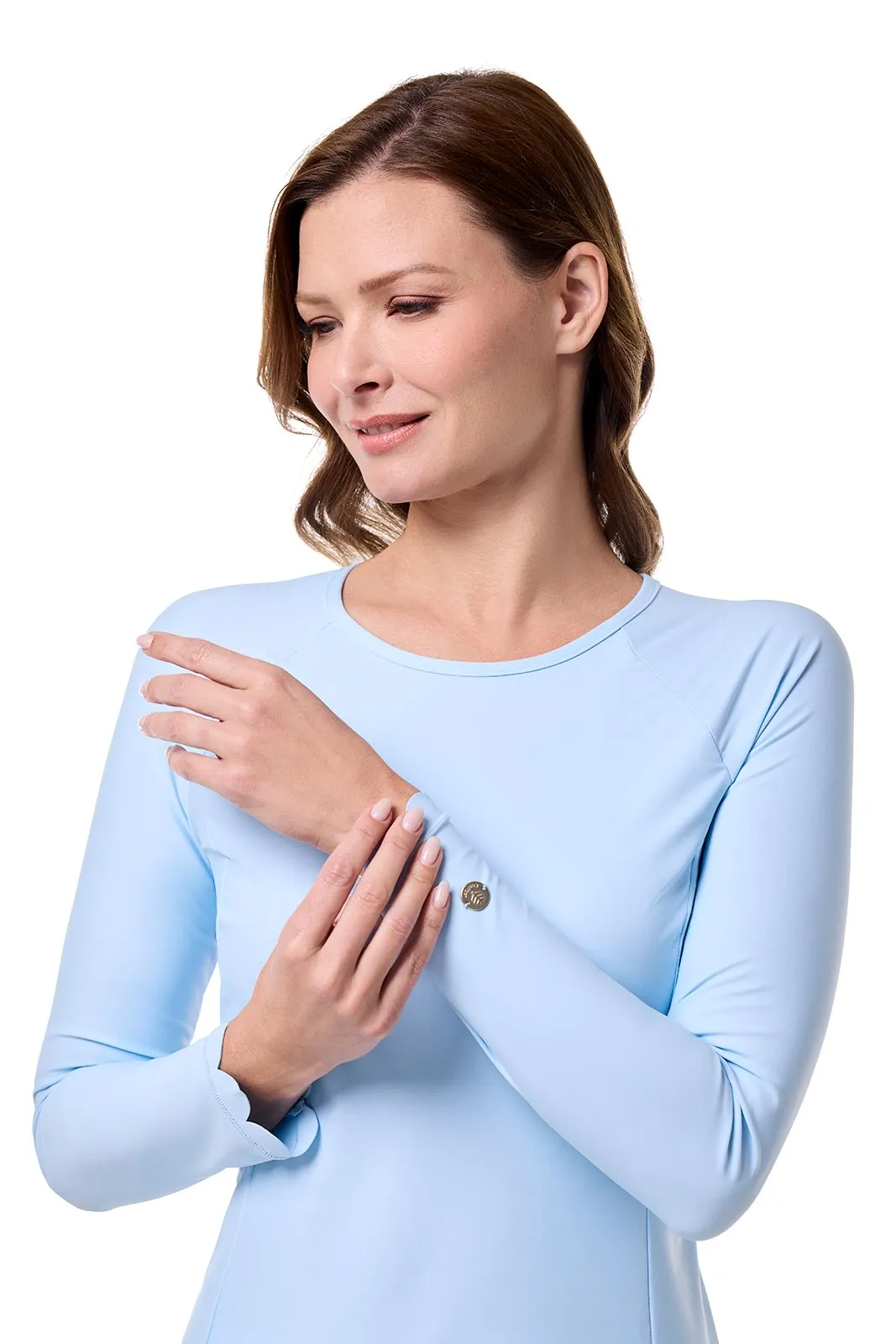 Women's Stony Coral Scallop Long Sleeve Rash Guard | Skyride