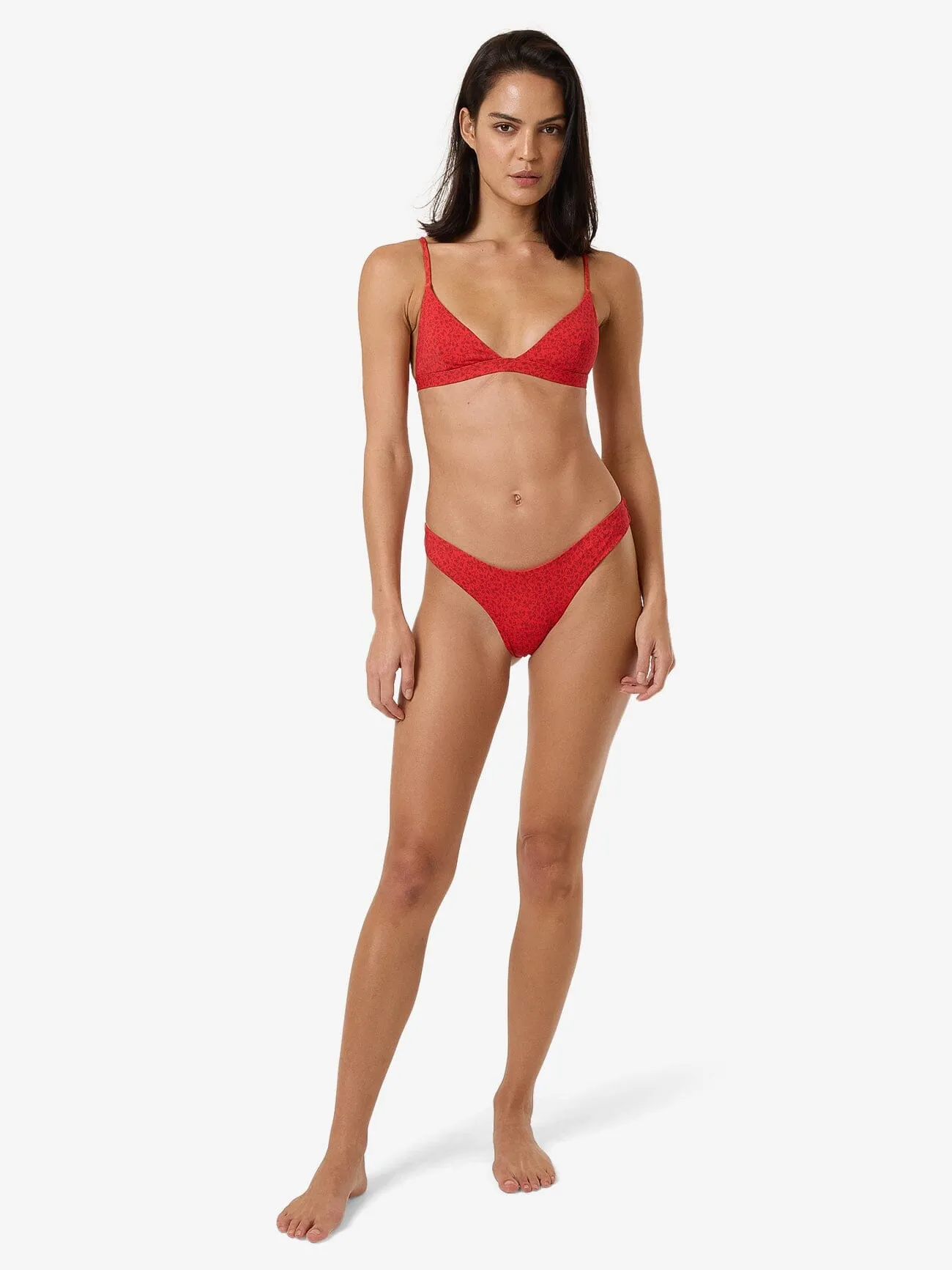 Zinnia Classic Bikini Bottom - Flame Red